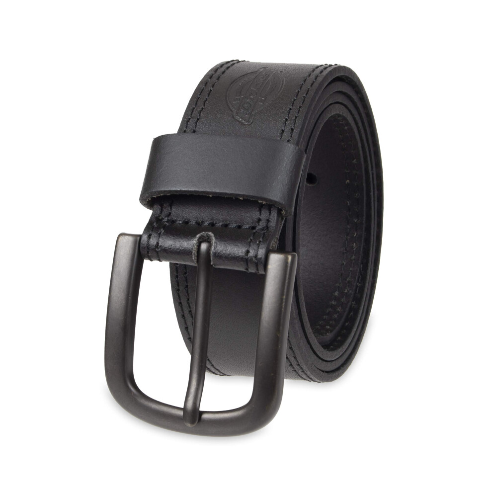 Dickie's Men's 100% Leather Jeans Belt with Reinforced Double-Stitched