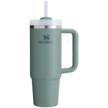 Gobelet Isotherme Stanley Quencher H2.0 en Acier Inoxydable avec Couvercle et Paille, 30 oz, Schiste