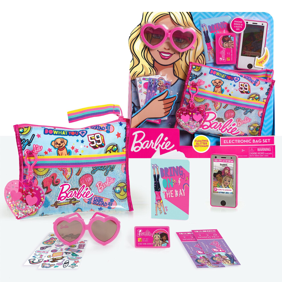 Barbie Electronic 10-Piece Purse Set  Kids Toys for Ages 3 Up by Just