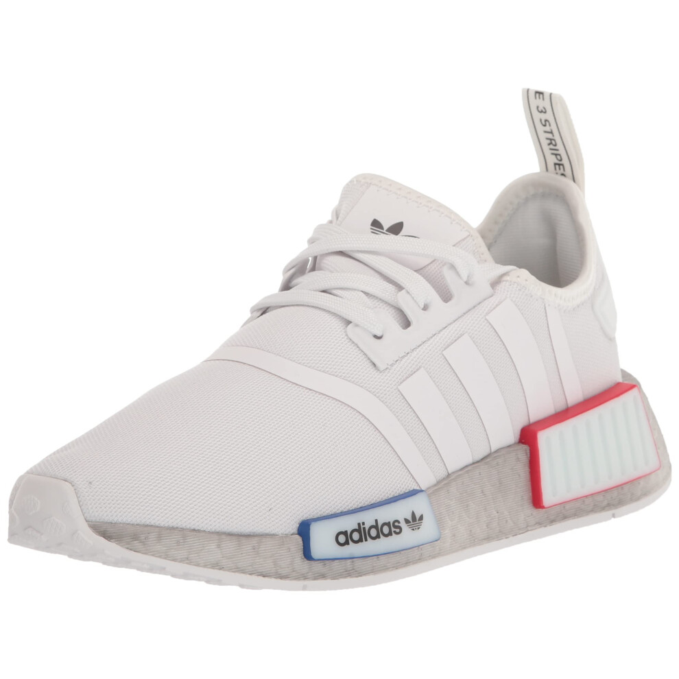 adidas Originals NMD_R1's Sneaker  White/White/Grey One  5 US Unisex B