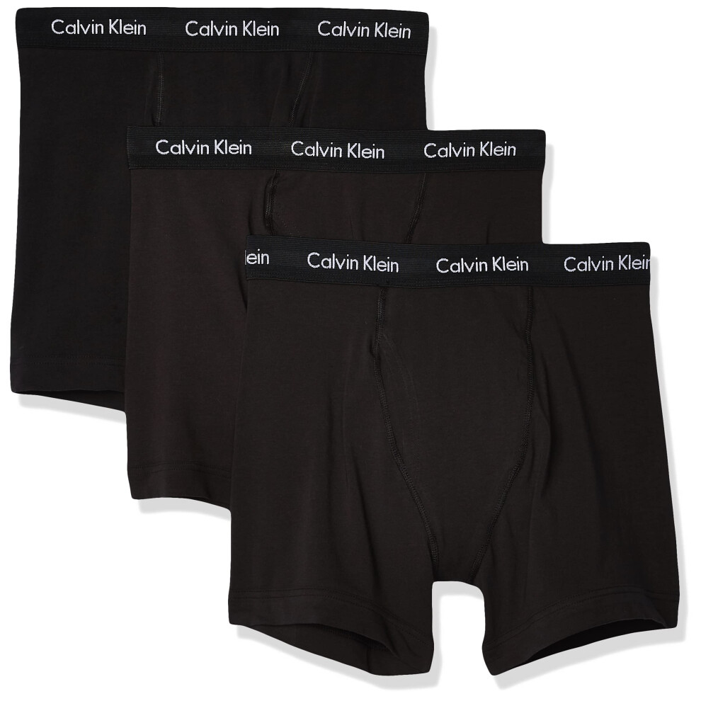 Calvin Klein Men's Cotton Stretch Multipack Boxer Briefs  Black  X-Lar