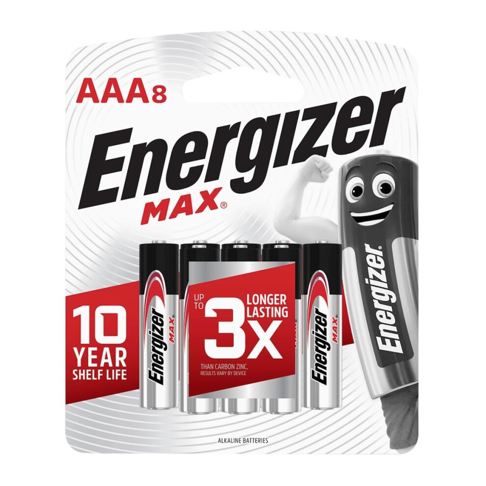 Energizer 8-Pack AAA Alkaline Batteries E92SMP8T