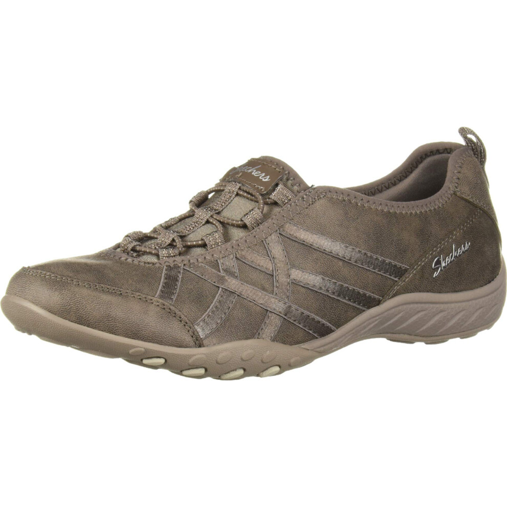 Skechers womens Breathe-easy - Days End Sneaker  Dark Taupe  7.5 US