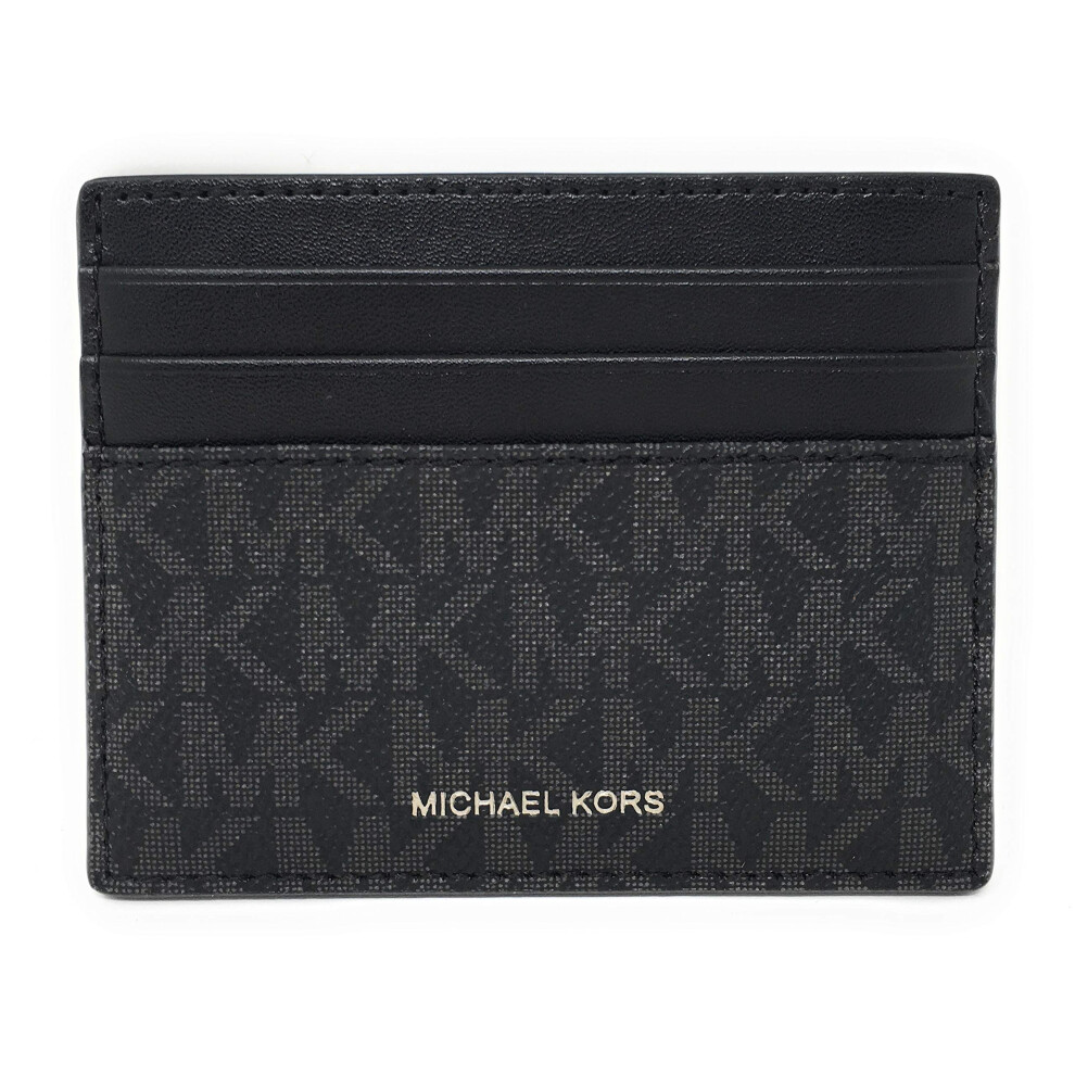 Michael Kors Men's Cooper Tall Leather Card Case Wallet slim(Black)