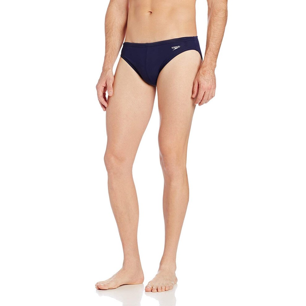 Speedo Men's Swimsuit Brief Powerflex Eco Solar  Speedo Navy  30