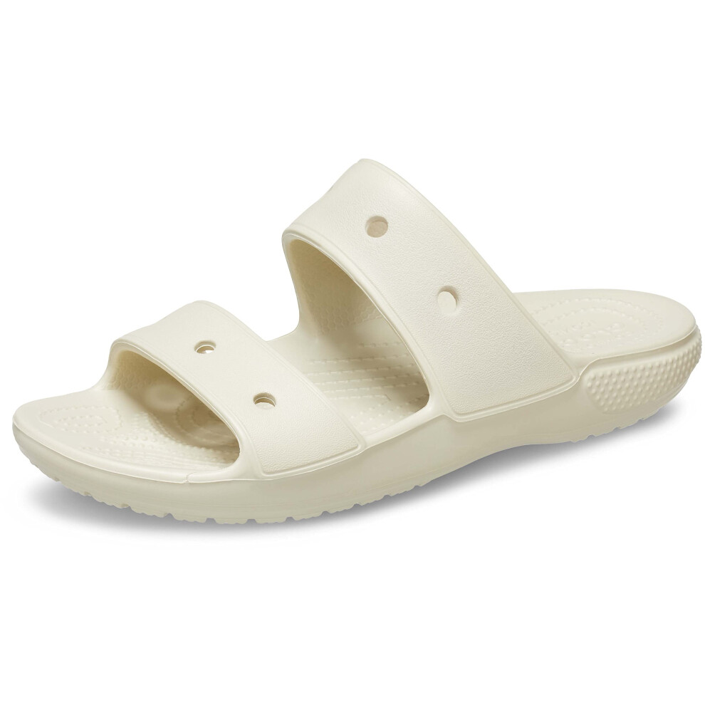 Crocs Unisex Classic Two-Strap Slide Sandals  Bone  Numeric_7 US Women