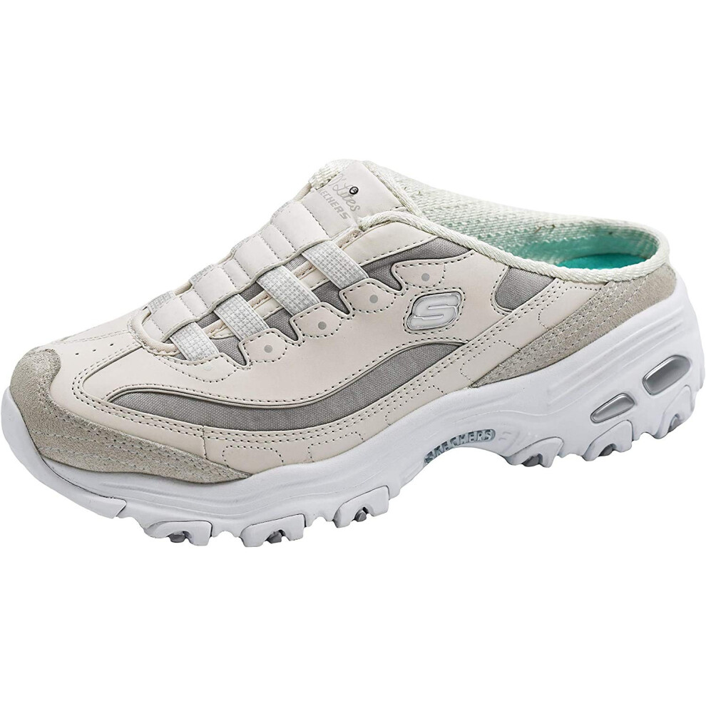 Skechers Sport Women's D'Lites White/Vapor/Silver Slip-On Mule Sneaker