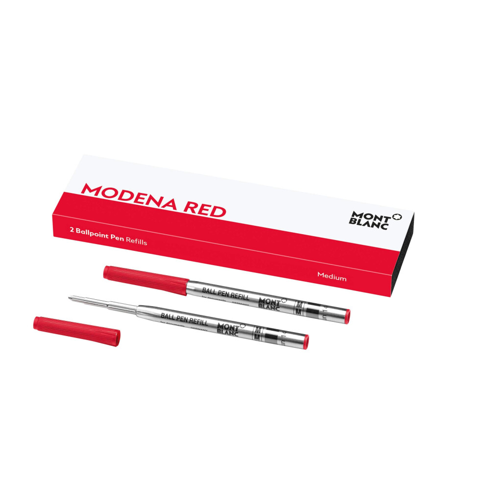 Montblanc Ballpoint Pen Refills (M) Modena Red 124516 - Refill Cartrid