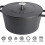 Babish Round Enamel Cast Iron Dutch Oven w/Lid  6-Quart  Matte Black 2