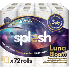 Splesh Quilted Luna Bloom 3Ply Luxury Toilet Tissue Paper 72 Rolls
