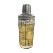 Mixixi Cocktail Shaker 12 unssia lasi Martini Shaker Reseptit Mitattu Sekoitus ruostumattomasta terksest Top Cobbler Shaker