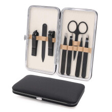Fangze Pincett och Nagelklippare Kit, 8 Delar Professionell Pincett Nagelklippare Set i Rostfritt Stål