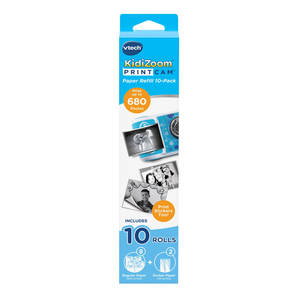 VTech KidiZoom PrintCam Paper Refill 10-Pack  White With 8 Regular Pap