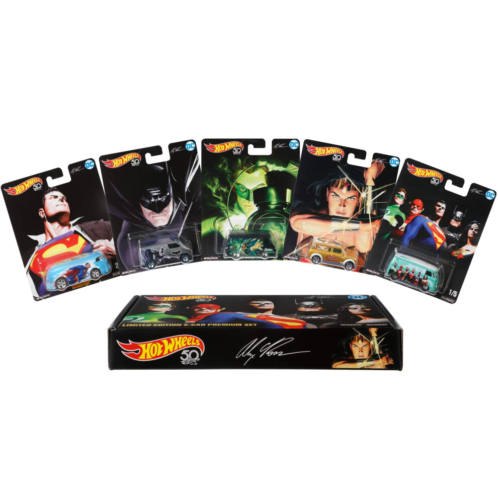 Hot Wheels Alex Ross Limited Edition Collector 5 Pack  Multicolor