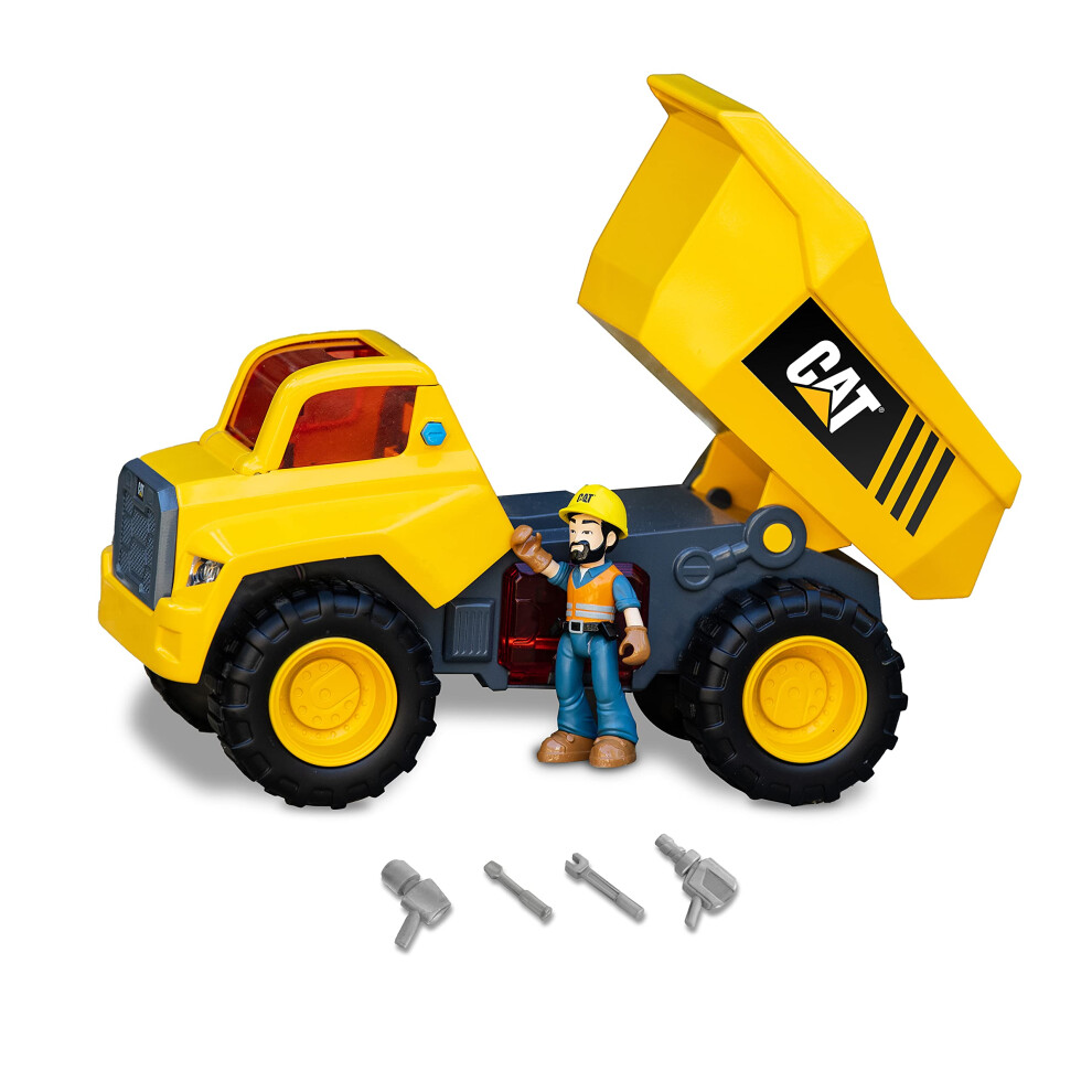 CAT Construction Toys  Power Action Crew 12"" Dump Truck with Action F