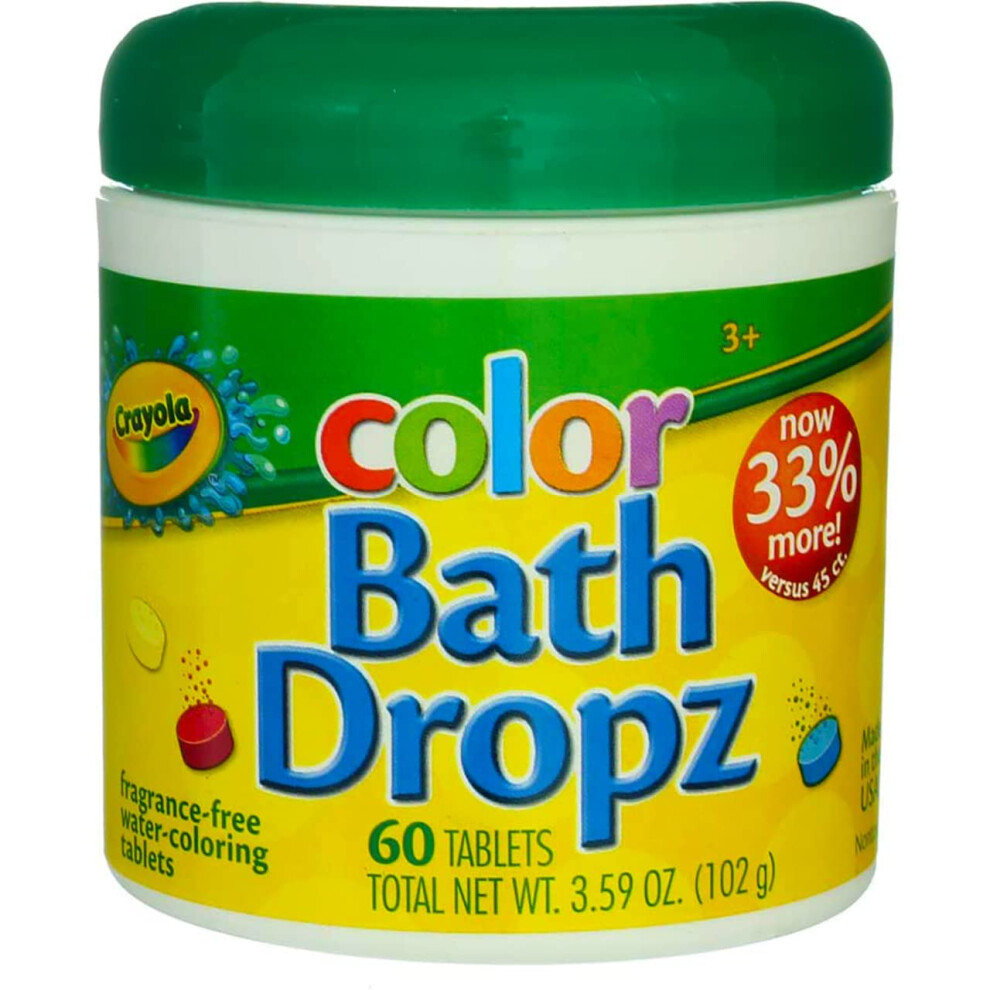 Crayola Color Bath Dropz  Fragrance Free 60 ea(Pack of 2) by Crayola