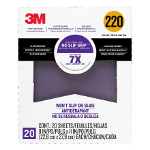 3M 26220CP-P-G 3M-27220TRI-20-100/PAQUETE Papel de lija avanzado sin deslizamiento, 9 x 11 pulgadas, 220, 20, 5 paquetes por caja, 100, morado, pieza