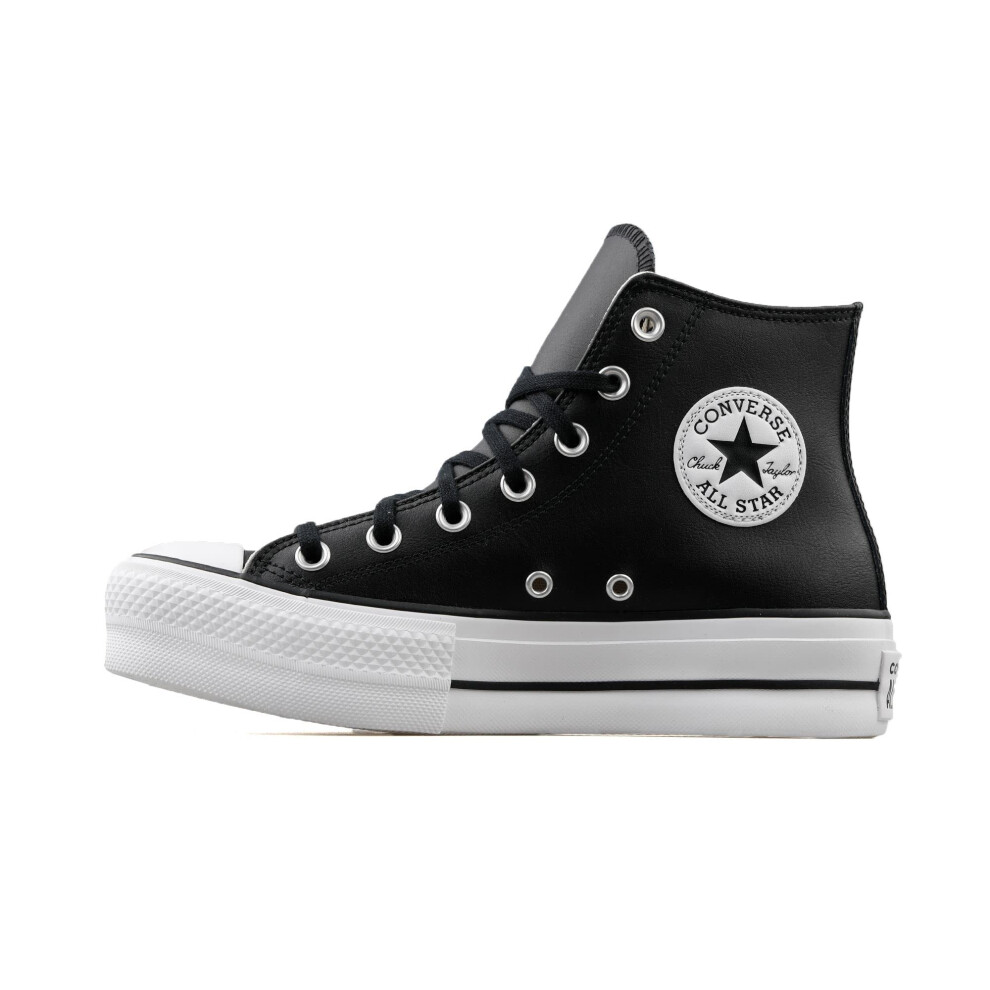 Converse, Sneakers, female, Black, 4 UK, Platform Hi Trainer Black White Women