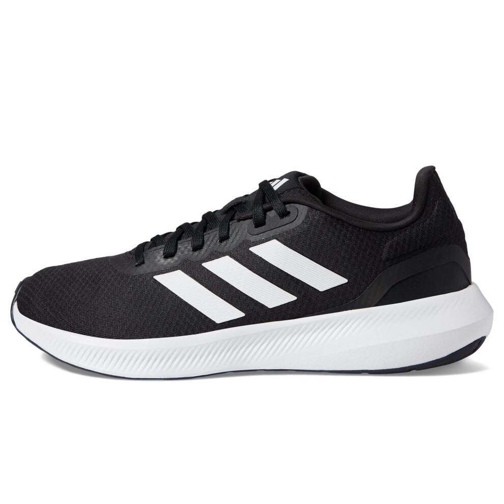 adidas Men's Run Falcon 3.0 Shoe  Black/White/Black  10.5