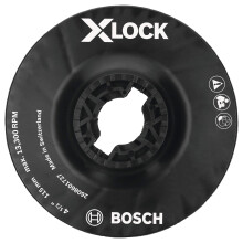 BOSCH MGX0450 4-1/2 Zoll X-LOCK Backing Pad mit X-LOCK Clip - Mittlere Härte, für Faser-Schleifscheiben