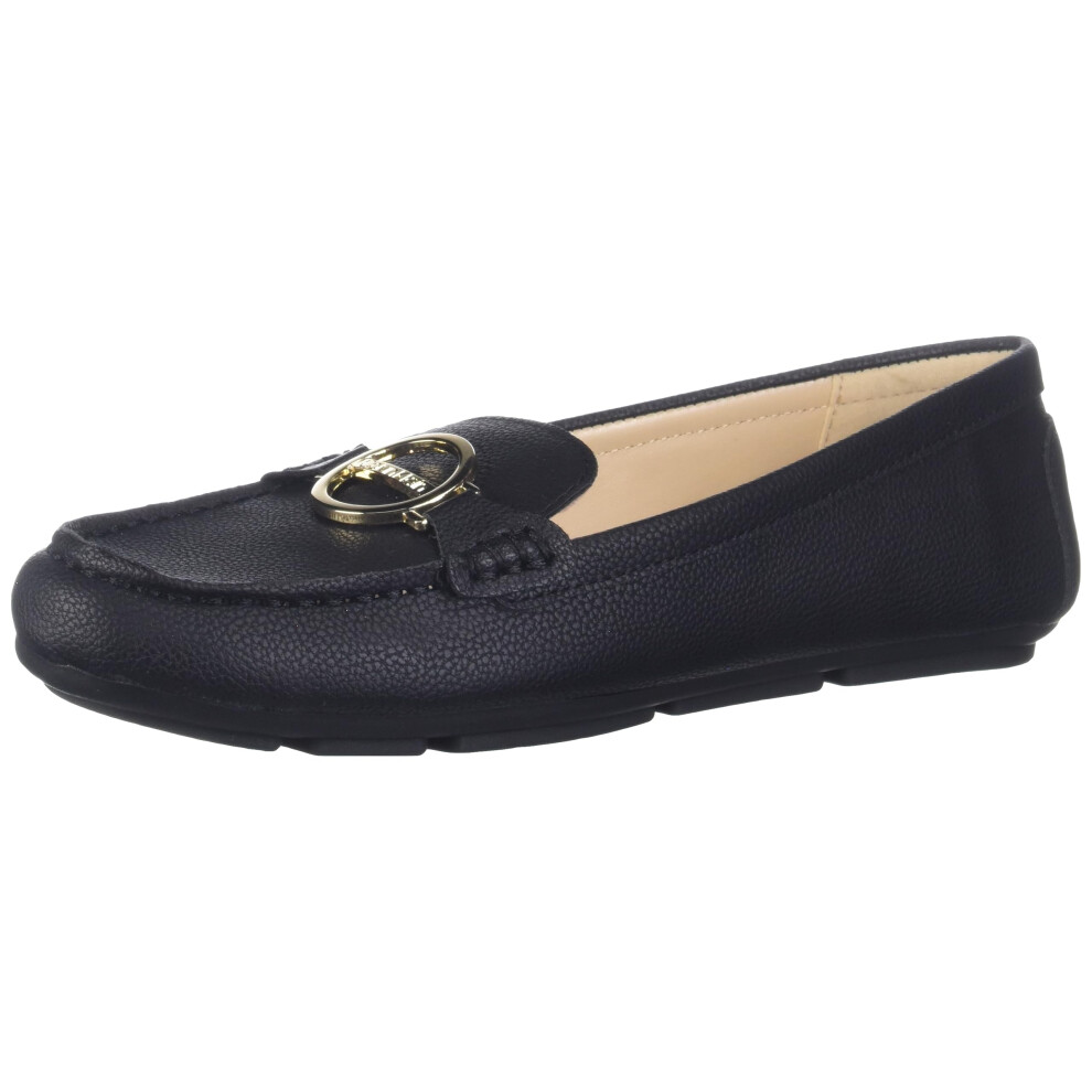 Calvin Klein Women's Layne Loafer Flat  Black Leather 967  9