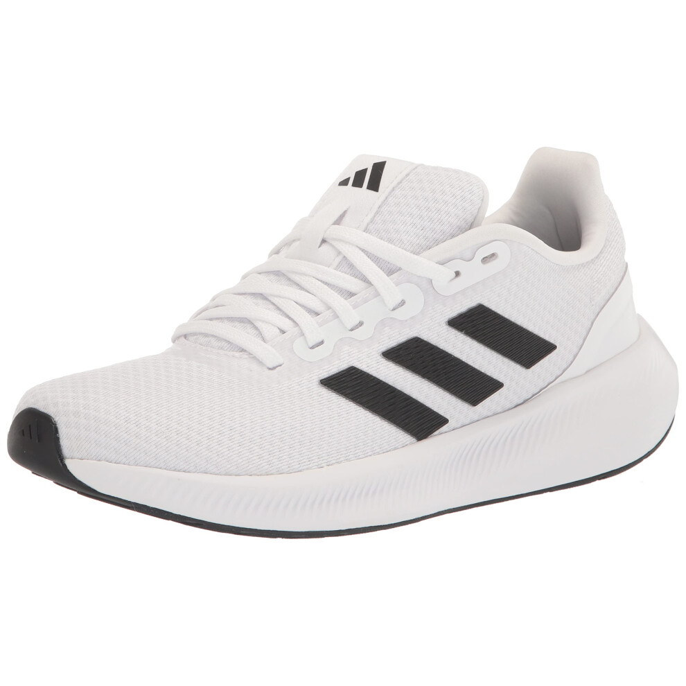 adidas Women's Run Falcon 3.0 Sneaker  White/Black/Black  9.5