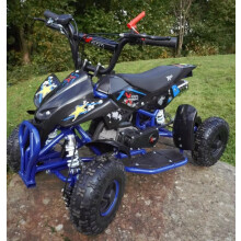 50cc Petrol Kids Mini Quad Bike BLUE Quad ATV Off Road 2 Stroke