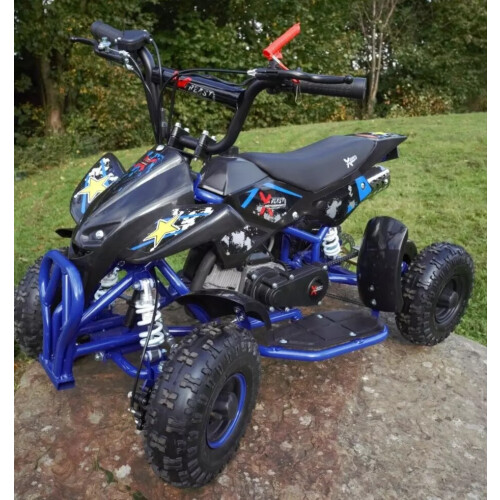 50cc Petrol Kids Mini Quad Bike BLUE Quad ATV Off Road 2 Stroke