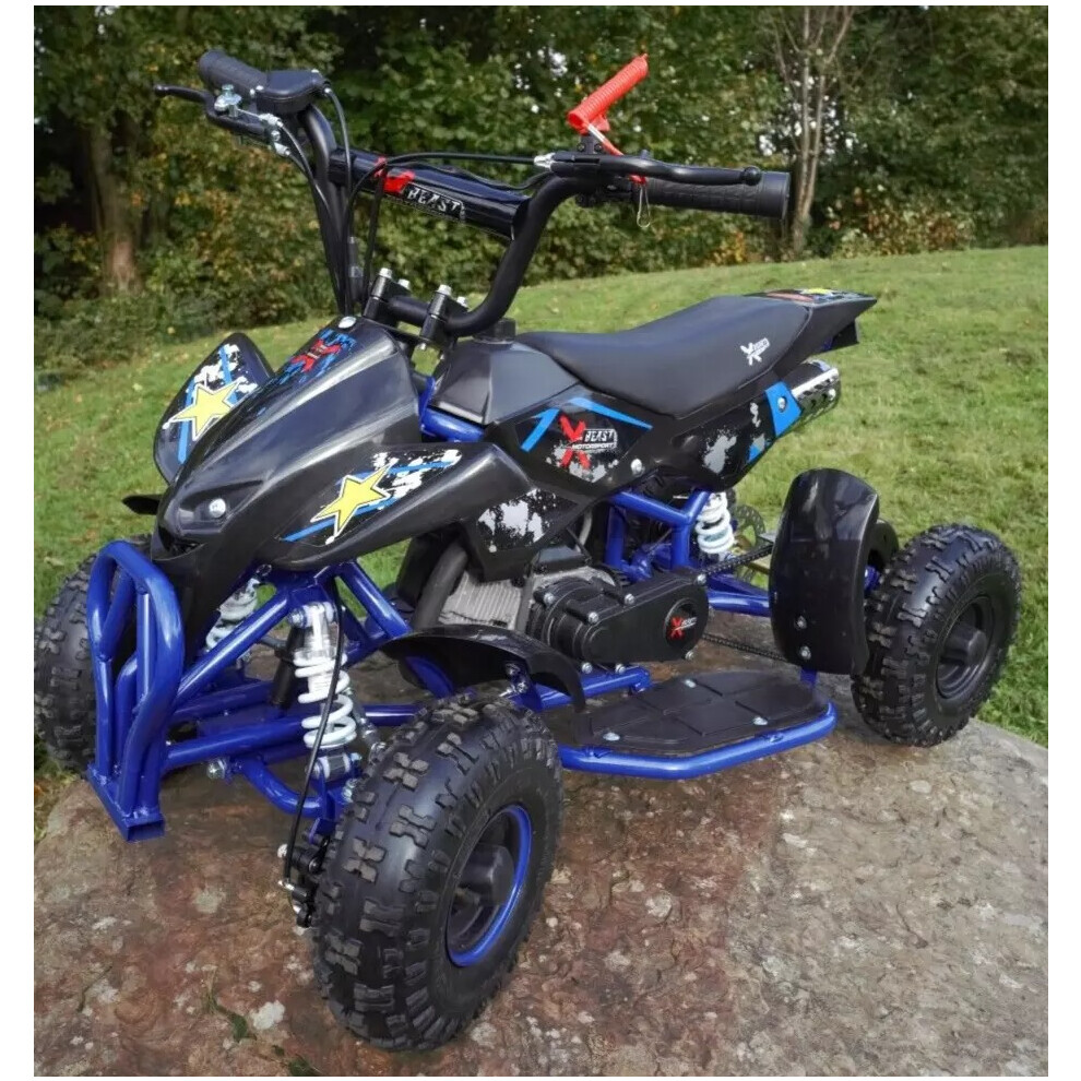 50cc Petrol Kids Mini Quad Bike BLUE Quad ATV Off Road 2 Stroke