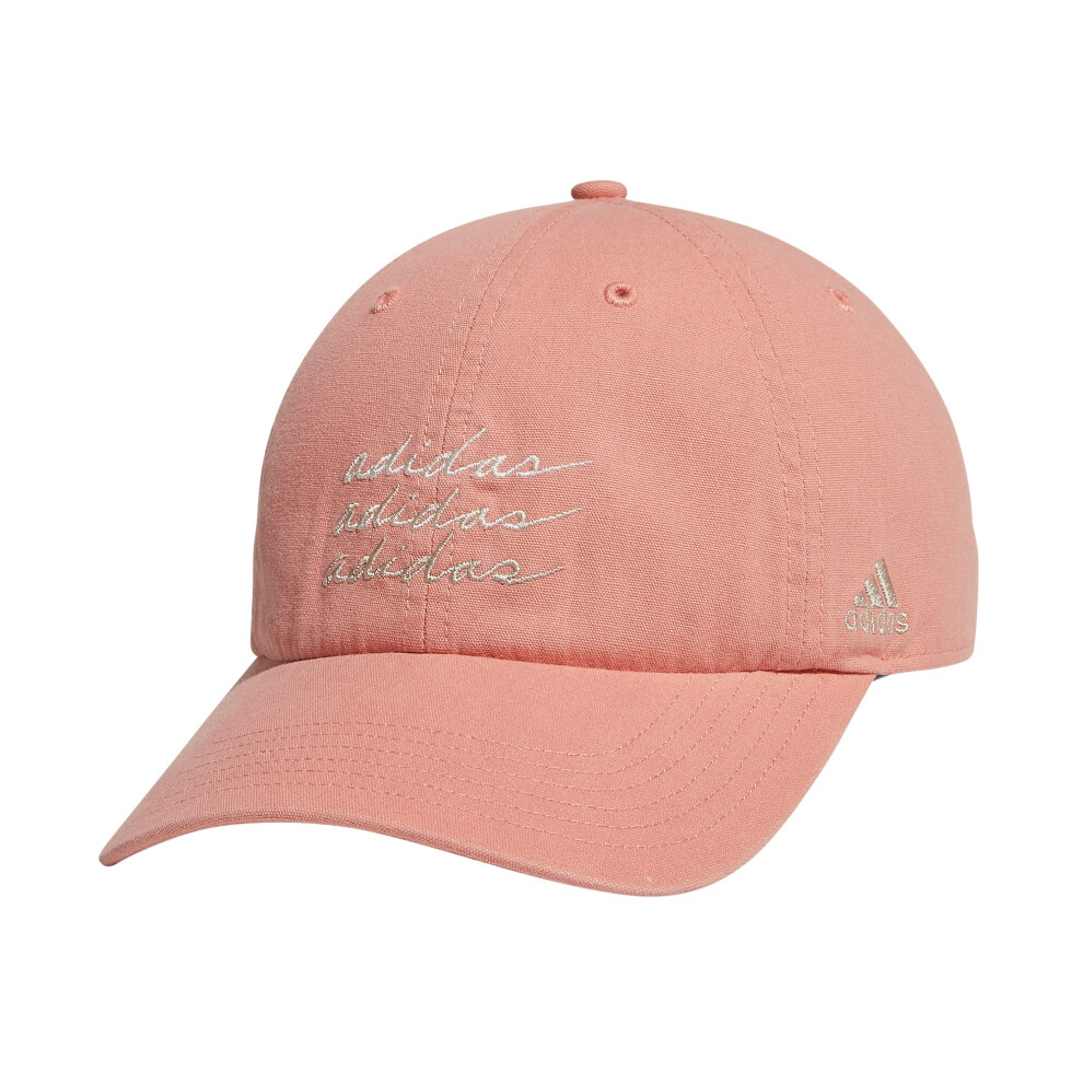 adidas Women's Saturday Relaxed Fit Adjustable Hat  Wonder Clay/Chalk