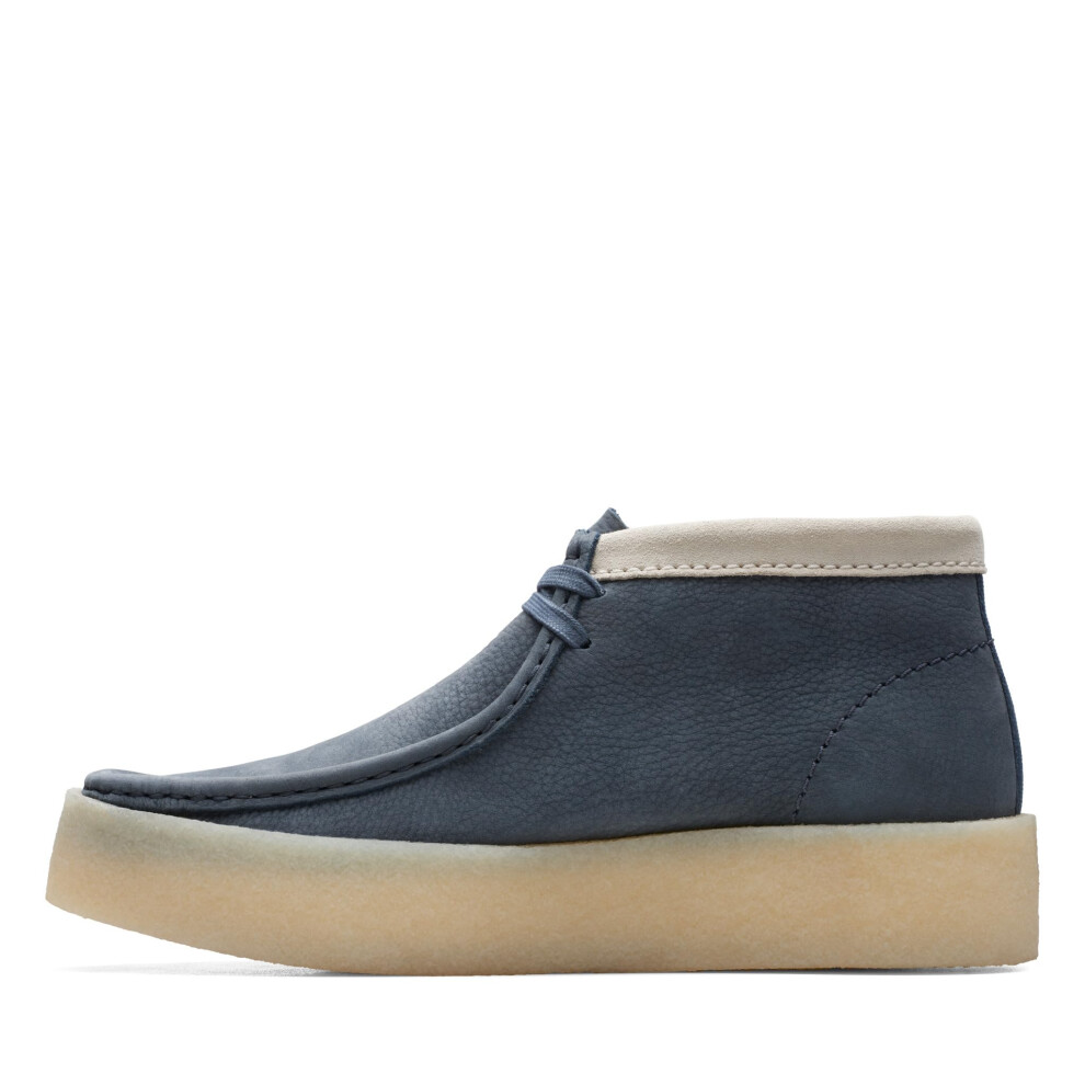 Clarks Mens Originals Wallabee Cup Boot Blue Nubuck (us_footwear_size_