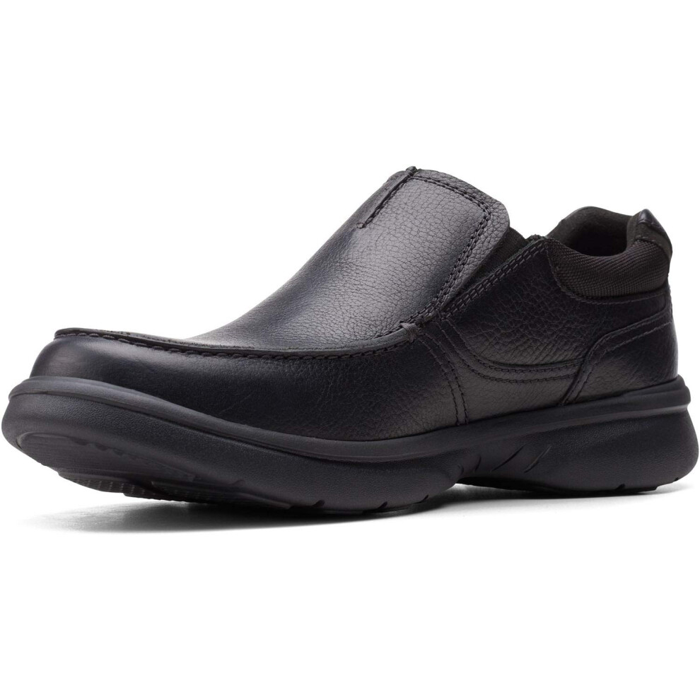 Clarks Men's Bradley Free Loafer  Black Tumbled Leather  10.5