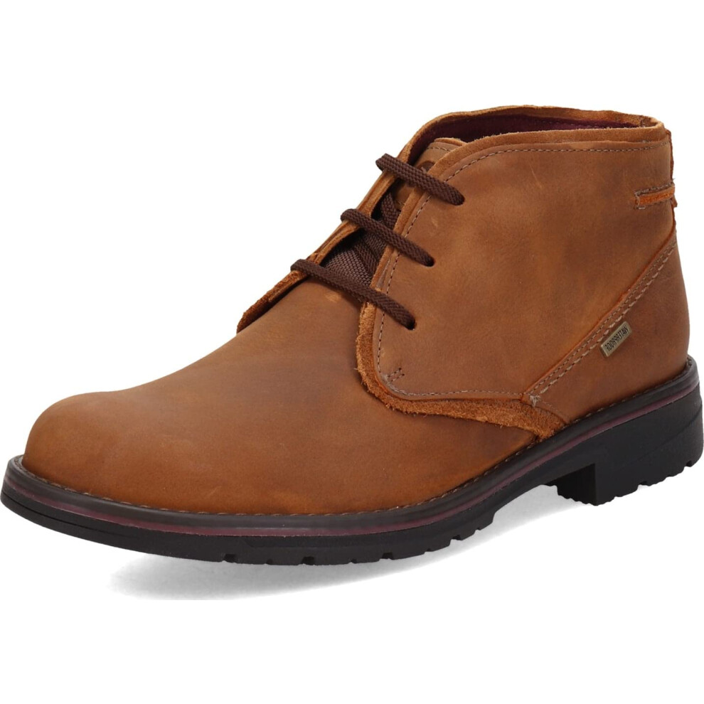 Clarks Men's Morris Peak Waterproof Chukka Boot  Dark Tan Leather  10