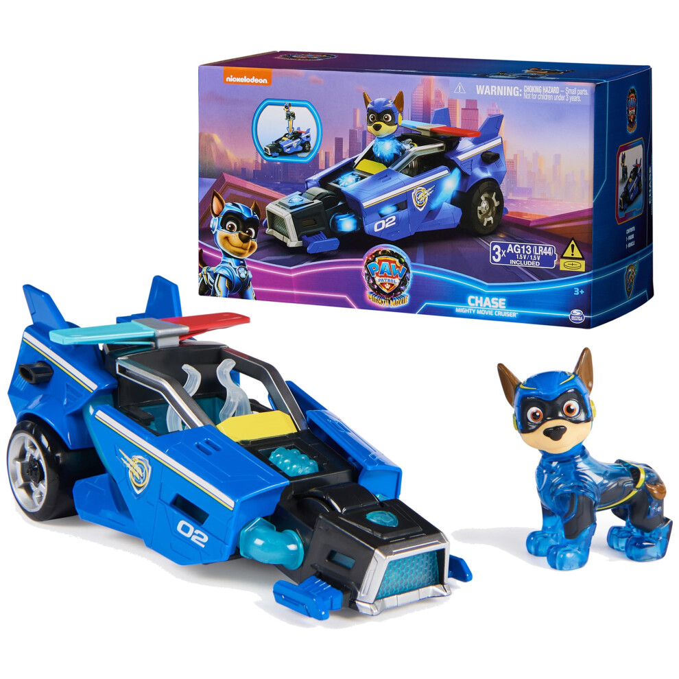 Paw Patrol: The Mighty Movie  Toy Car with Chase Mighty Pups Action Fi