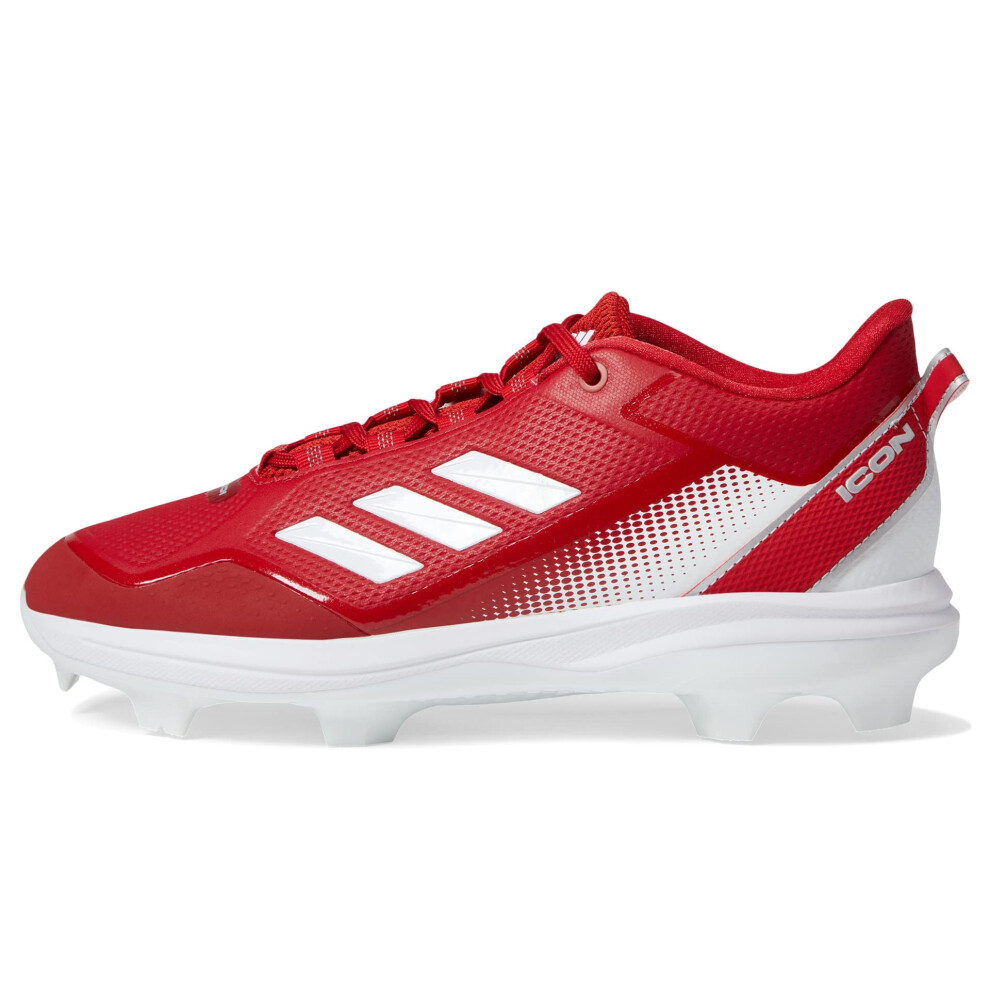 adidas Men's Icon 7 TPU Baseball Shoe  Team Power Red/Silver Metallic/