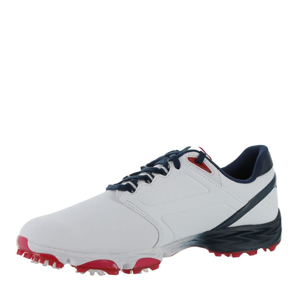 New Balance Men's Striker v3 Golf Shoe  White/Blue/Red  11.5