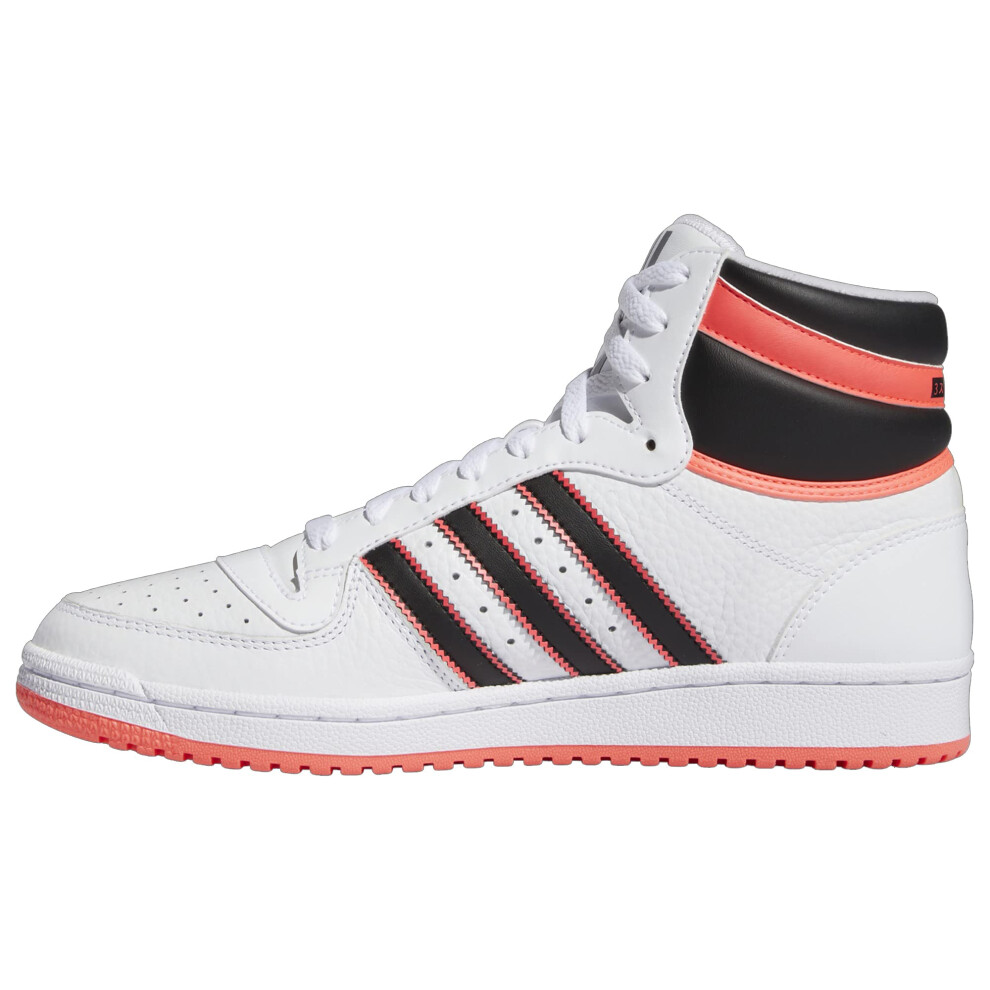 adidas Originals Men's Top Ten Hi Basketball Shoes  White/Core Black/T