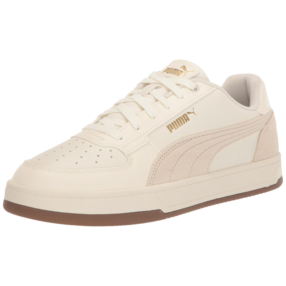 PUMA Men's CAVEN 2.0 SUEDE Sneaker  Warm White-Frosted Ivory-Gold  10.