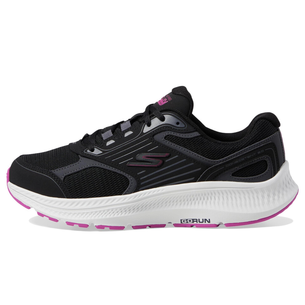 Skechers Women's Go Run Consistent 2.0 Advantage Sneaker  Black/Fuchsi