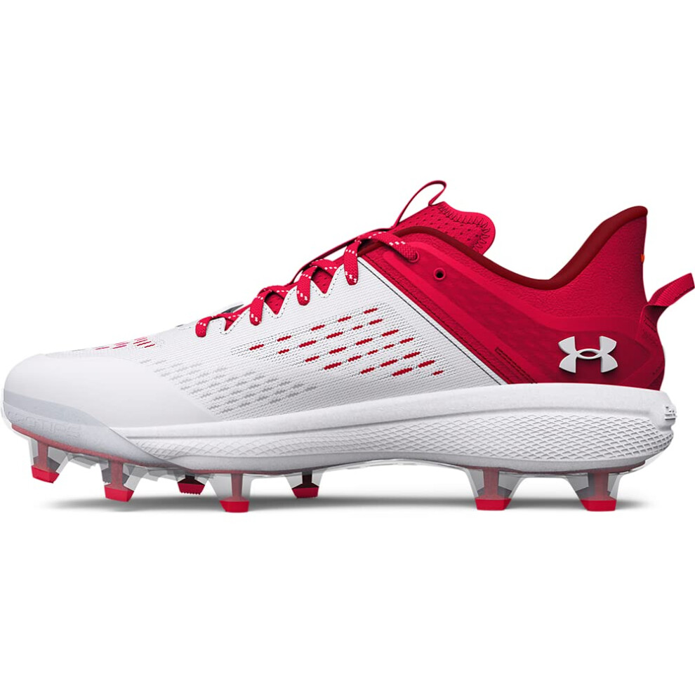 Under Armour Men's Yard Low MT TPU Baseball Cleat  (600) Red/White/Whi