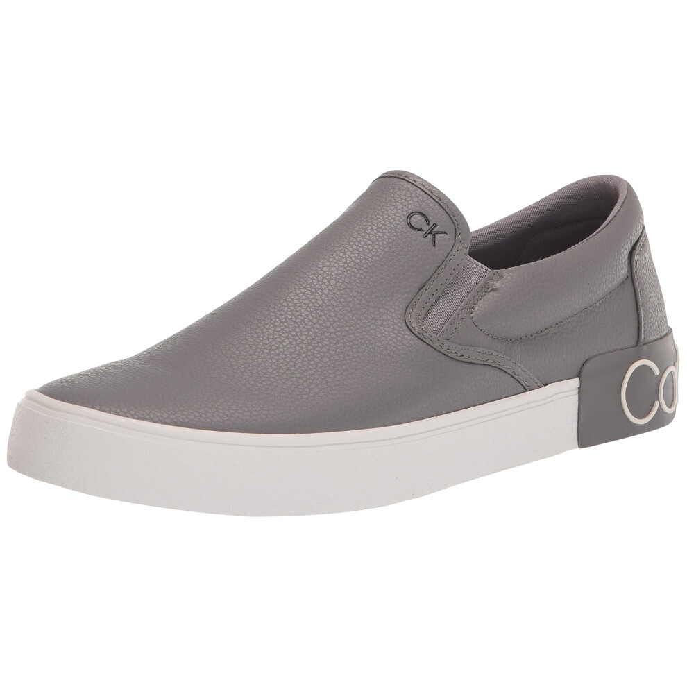 Calvin Klein Men's RYOR Sneaker  Grey Leather 030  7.5