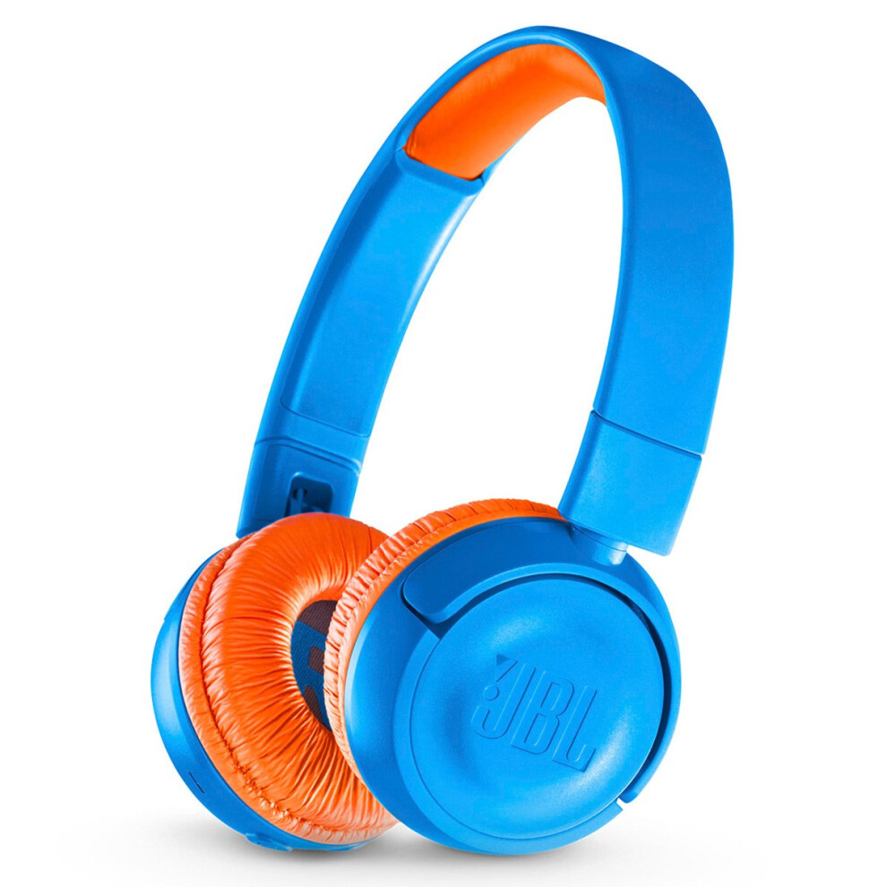 JBL JR 300BT On-Ear Wireless Bluetooth Headphones - Blue/Orange