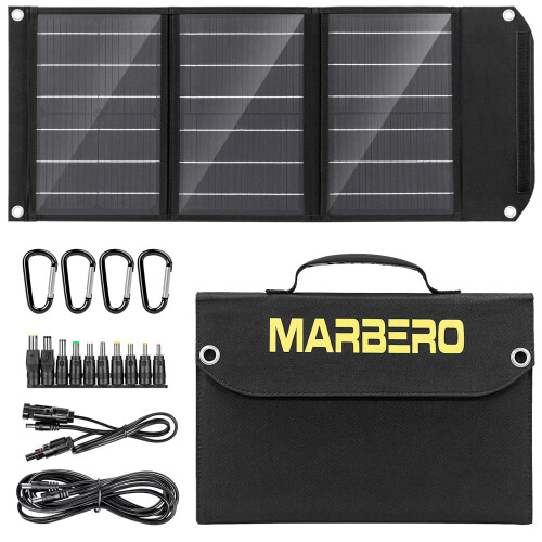 MARBERO Portable Solar Panel 30W Foldable Solar Panel Battery Charger