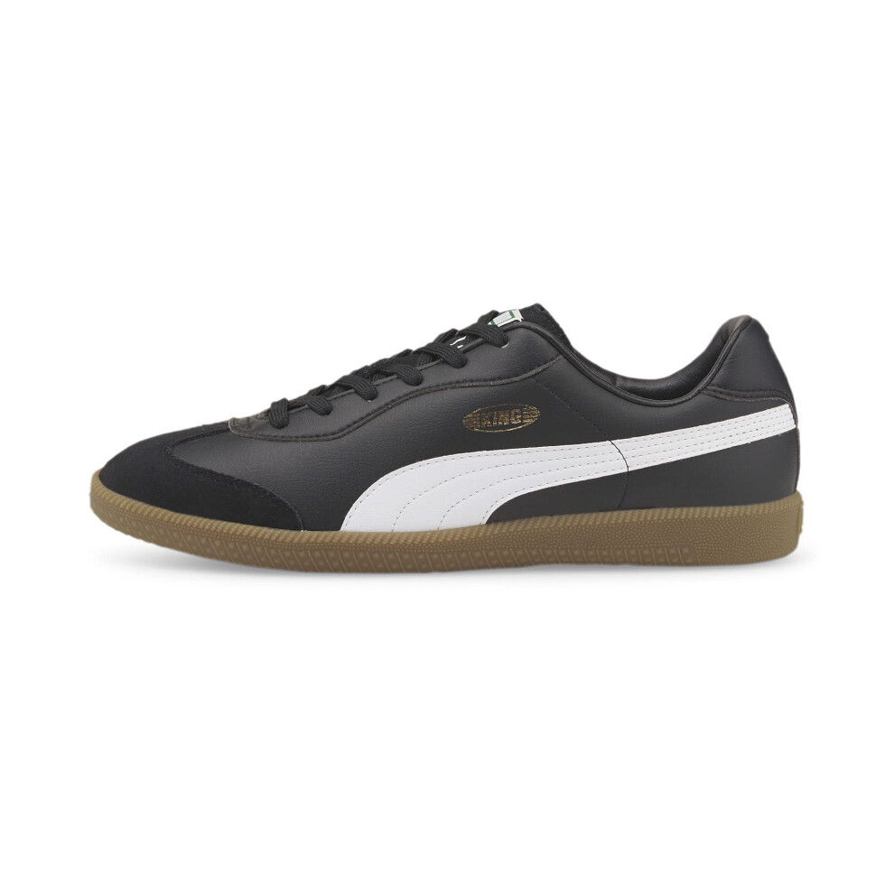 PUMA Men's KING 21 INDOOR TRAINING Soccer Shoe  Puma Black-Puma White-