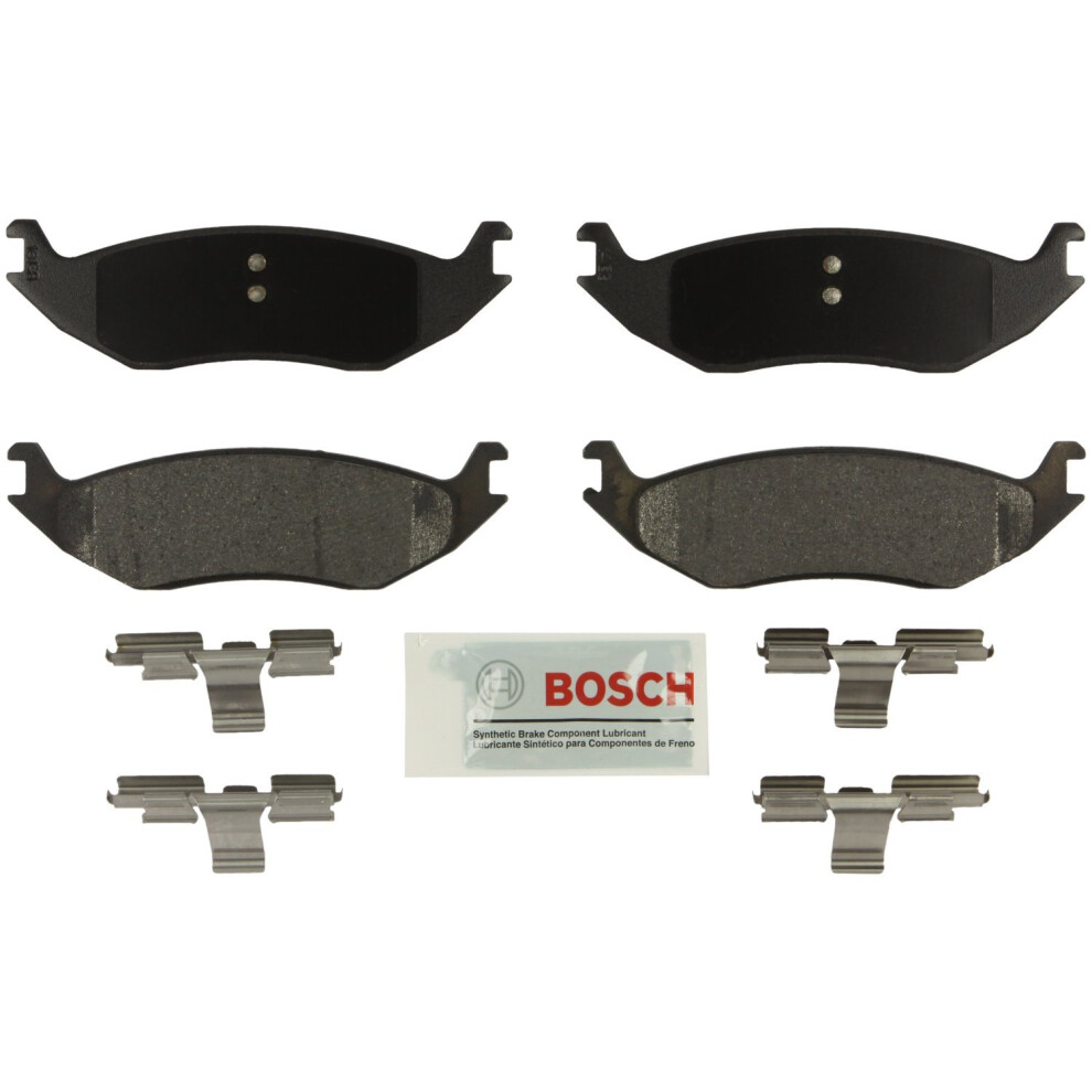 BOSCH BE967H Blue Semi-Metallic Disc Brake Pad Set With Hardware - Com