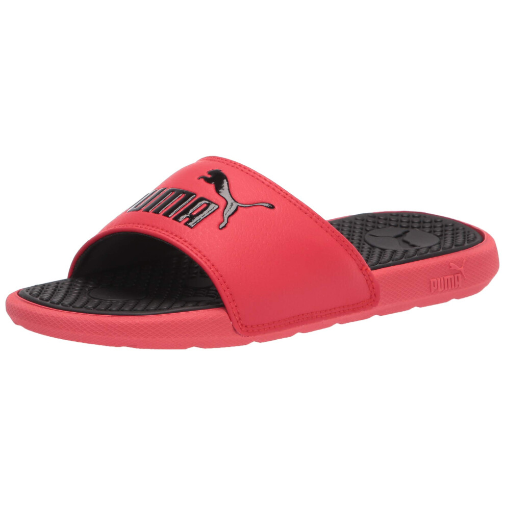 PUMA unisex child Cool Cat Slide Sandal  High Risk Red/Black  11 Littl