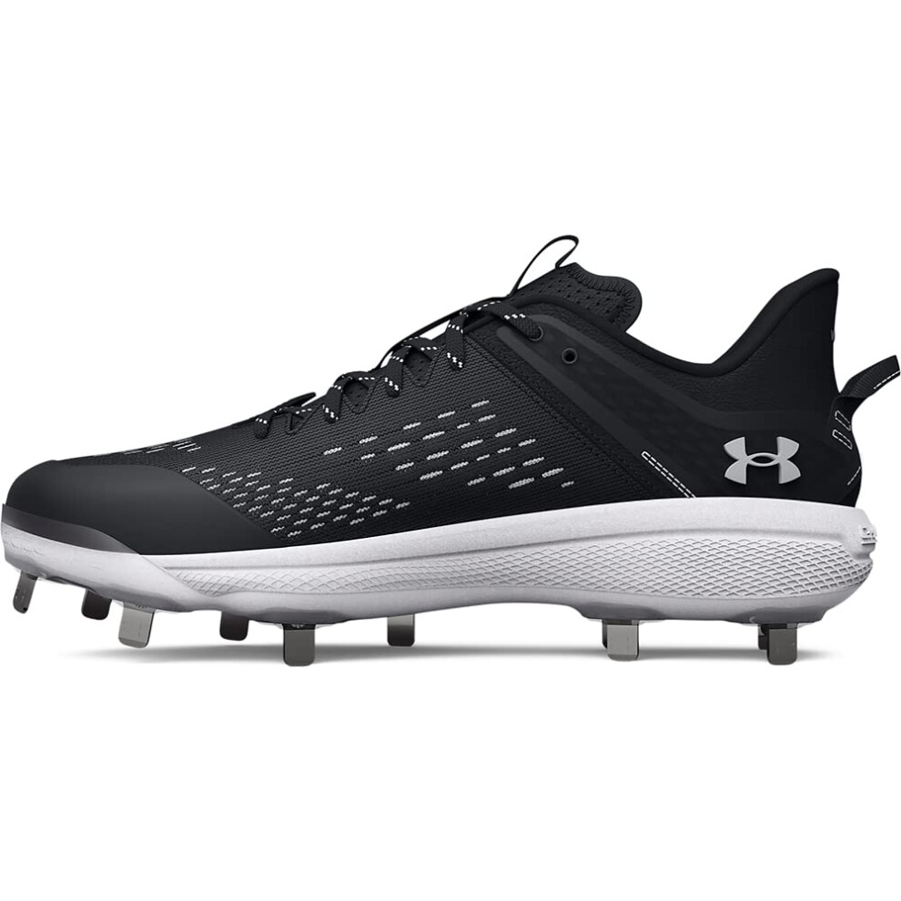 Under Armour Men's Yard Low MT Baseball Cleat  (003) Black/White/White