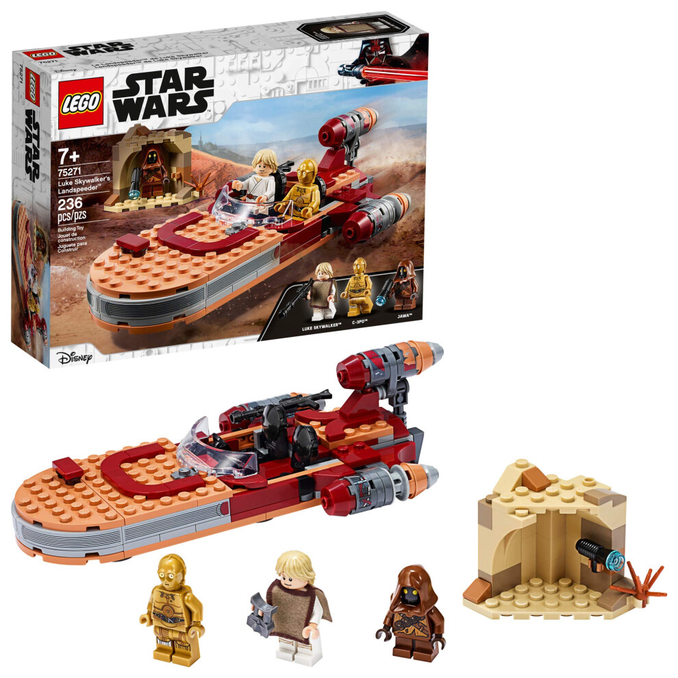 LEGO Star Wars: A New Hope Luke Skywalker's Landspeeder 75271 Building