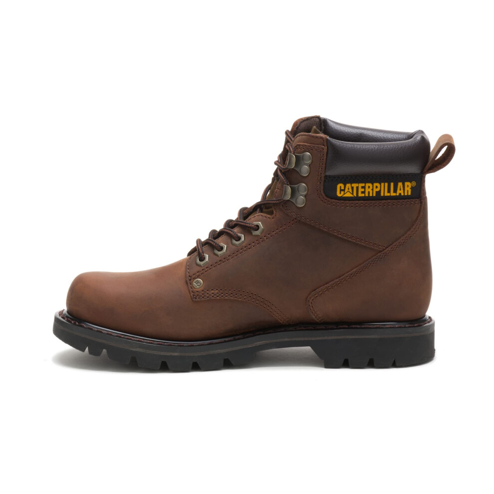 Bottes de travail     bout souple CAT Second Shift pour homme, marron fonc   , pointure 7, largeur
