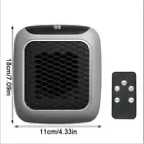 Portable Electric Heater 800W UK Plug Timer With Remote Control Digital Display 2